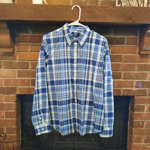 Chaps No Iron Plaid Dress Shirt